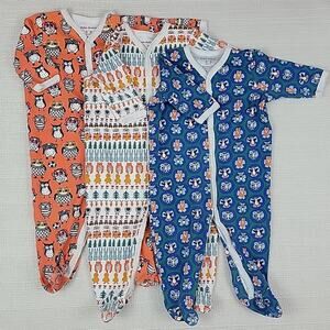 Roller Rabbit pima cotton footed coverall sleeper bundle 3-6M